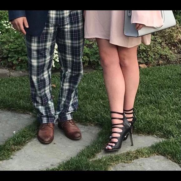 Vince Camuto Leather Strappy Heels - Picture 4 of 8